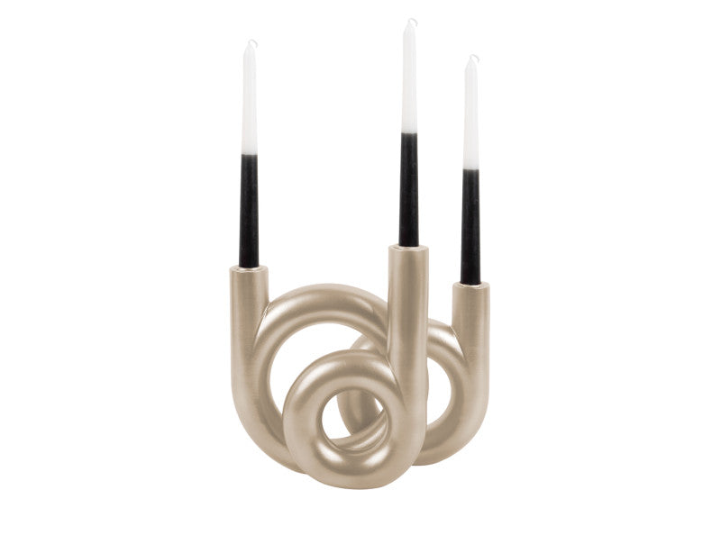 CANDLE HOLDER RINGS - METALLIC GOLD