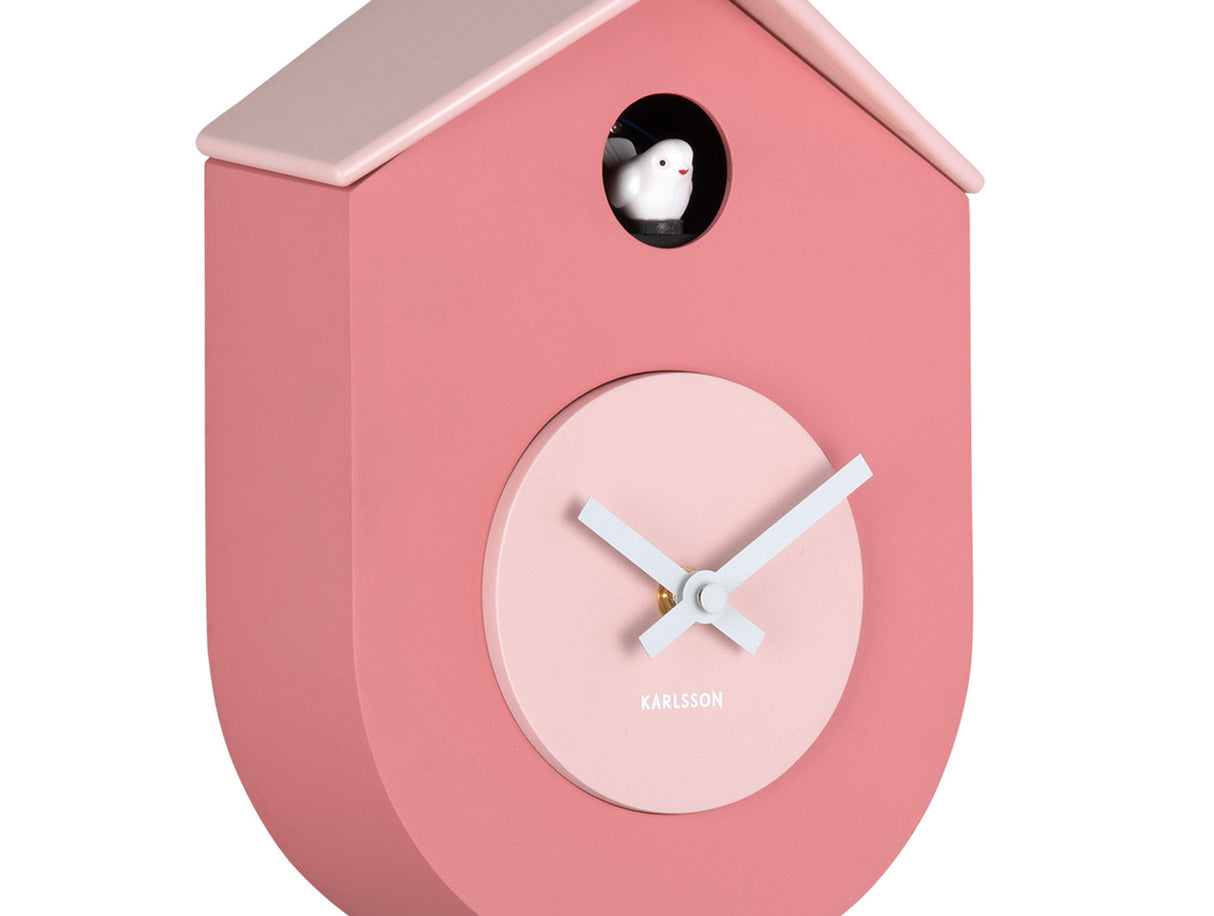 GRATO CUCKOO WANDKLOK - TAN ROSE & SOFT PINK