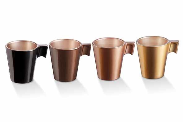 SET VAN 4 FLASHY ESPRESSOTASJES