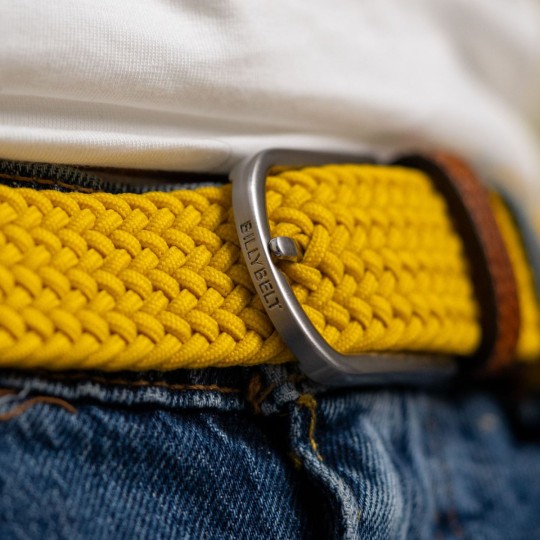 GEVLOCHTEN RIEM - JAUNE IMPERIAL