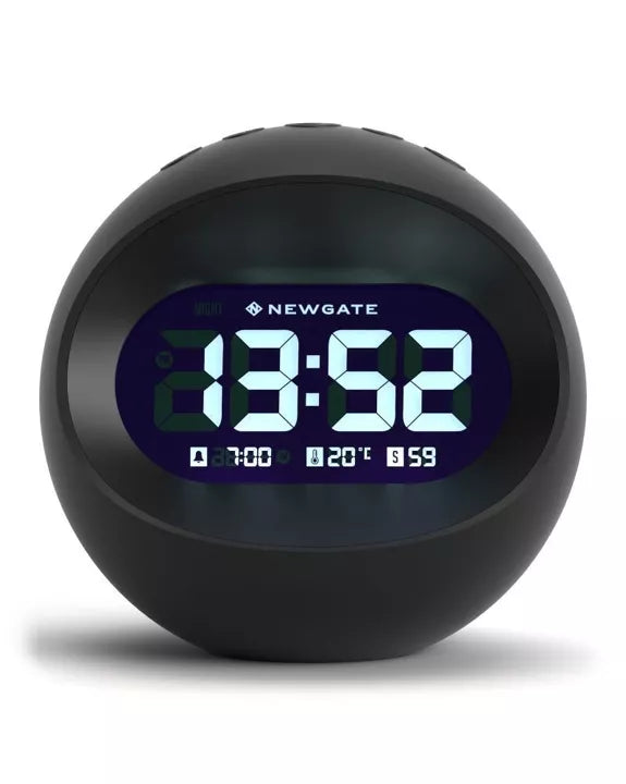 CENTRE OF THE EARTH ALARM CLOCK - ZWART