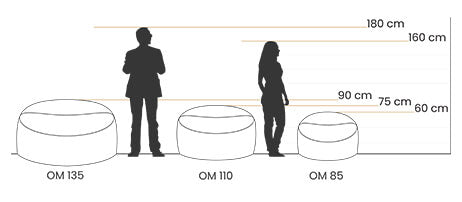 BEAN BAG OM - RIBFLUWEEL STOF