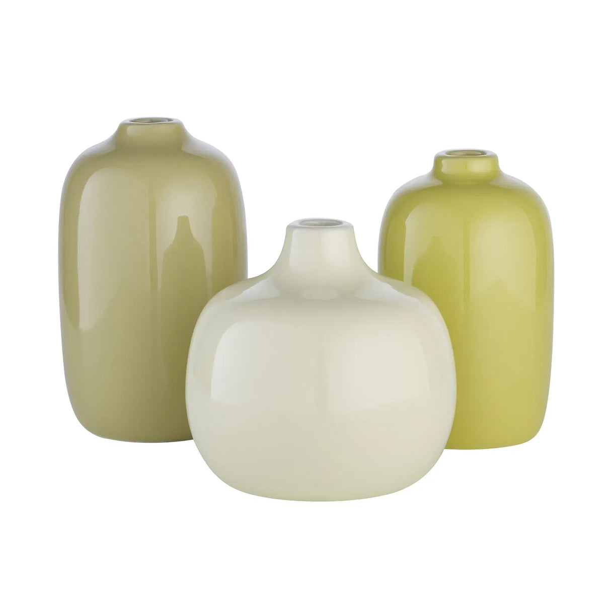 CEOLA SET VAN 3 MINI VAASJES - YELLOW
