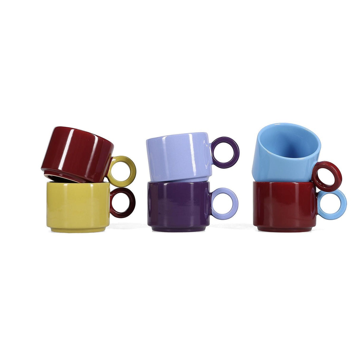 MOK LOU - LIGHT BLUE / BURGUNDY