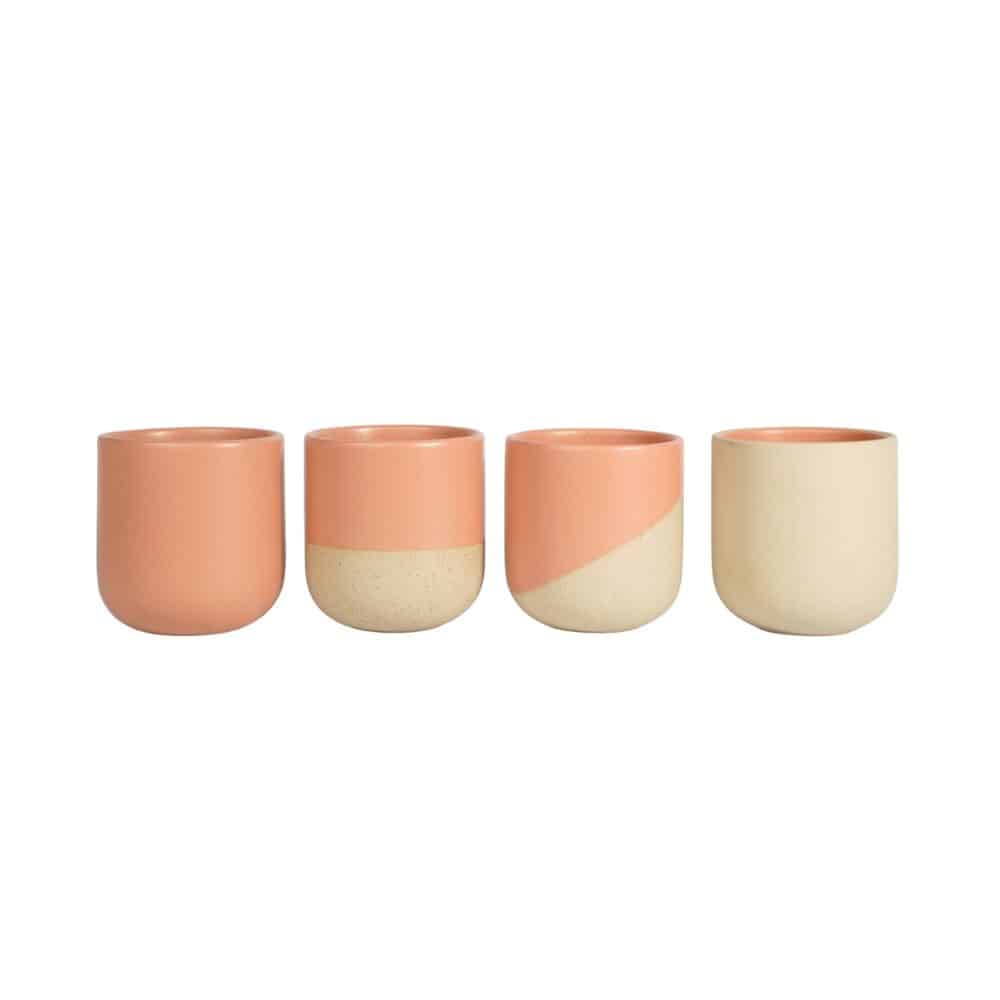 SET ReClay Coffee mugs - PEACH