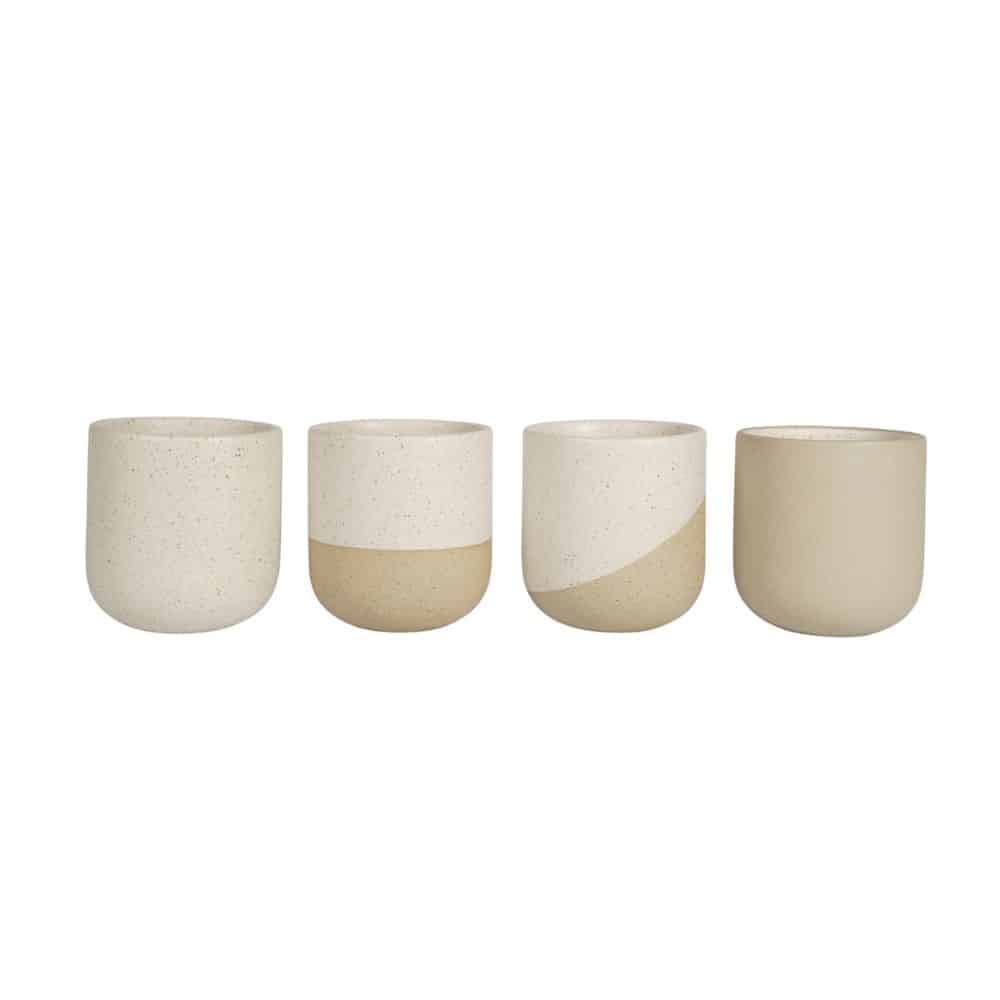 SET ReClay Coffee mugs - WHITE