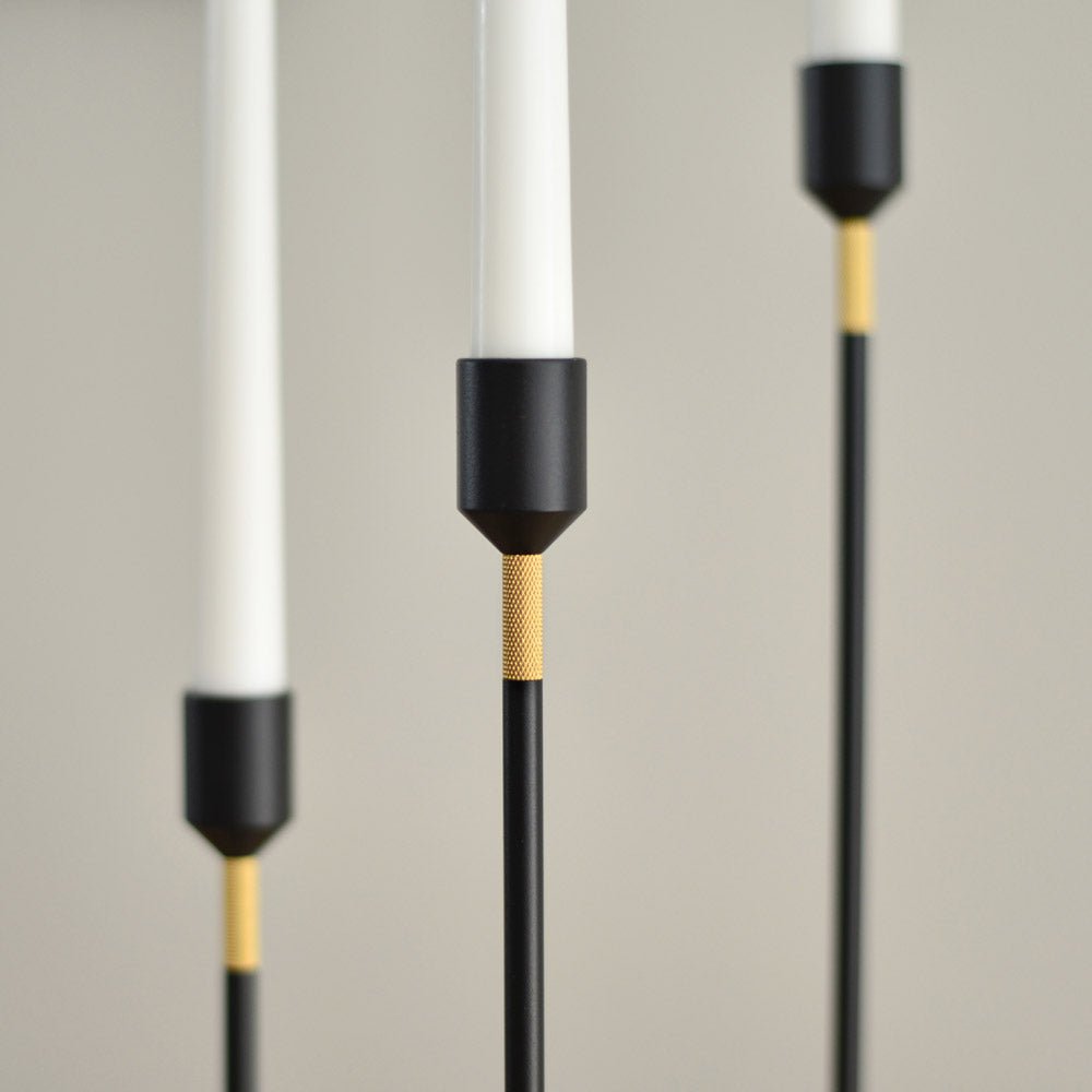 KAARSENHOUDER ZWART - 19 CM