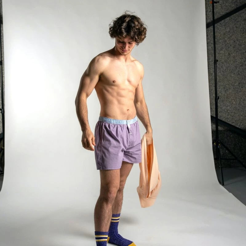 BOXERSHORT PURPLE SQUARE