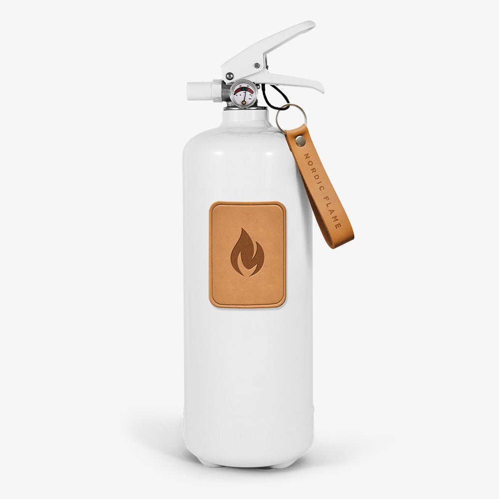 BRANDBLUSSER - WIT/LICHTBRUIN LEDER