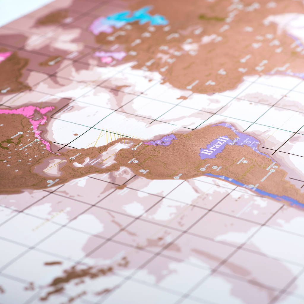 SCRATCH MAP ROSE GOLD