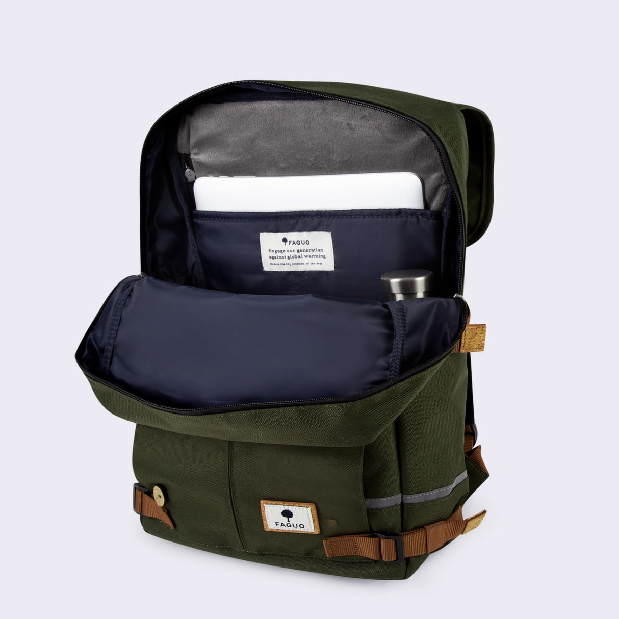 FAGUO RUGZAK BAG - KAKI GROEN