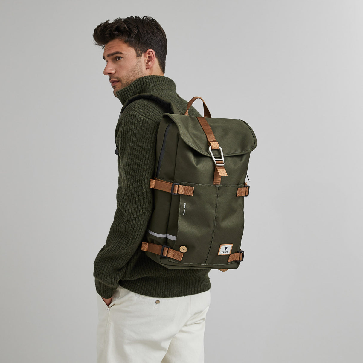 FAGUO RUGZAK BAG - KAKI GROEN