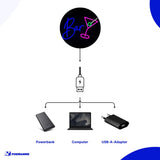 NEON LAMP - BAR COCTAILGLAS