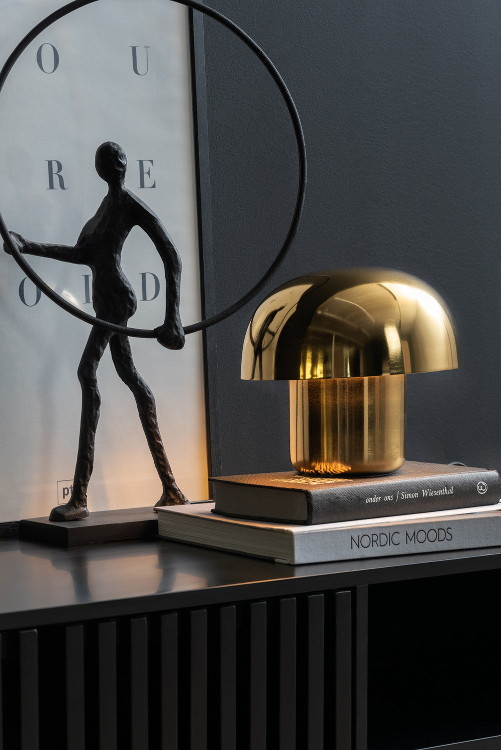 LAMP FAT MUSHROOM GOLD - MINI