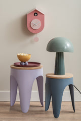 GRATO CUCKOO WANDKLOK - TAN ROSE & SOFT PINK