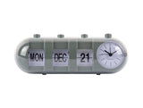 RETRO TUBE ALARM CLOCK  + CALENDER FLIP - GROEN