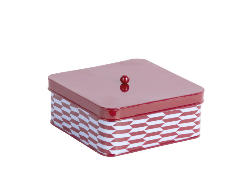 STORAGE BOX SALERNO - BURGUNDY / SOFT BLUE