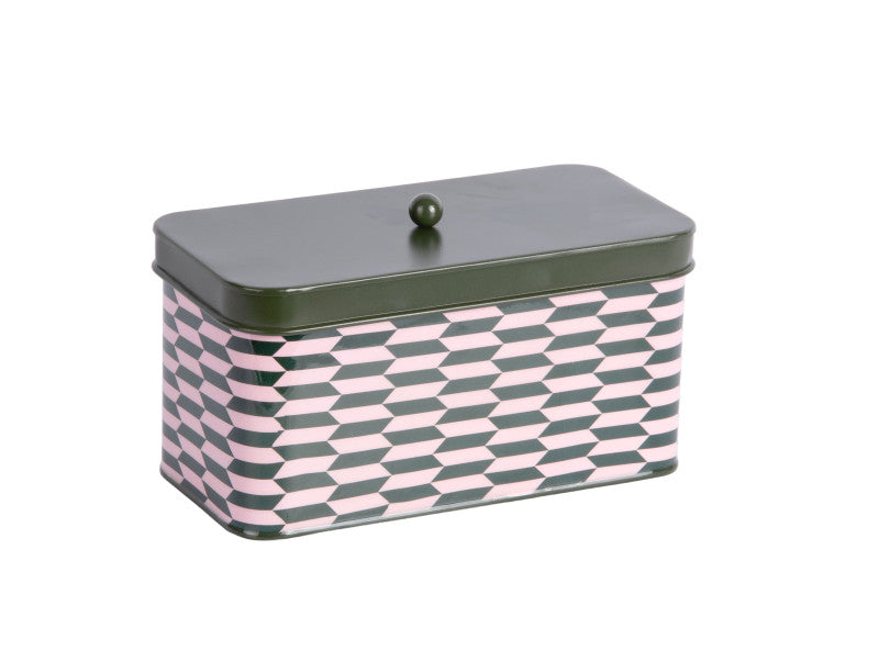 STORAGE BOX SALERNO - ALPINE GREEN/ SOFT PINK