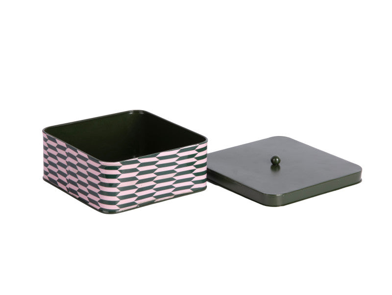 STORAGE BOX SALERNO - ALPINE GREEN/ SOFT PINK