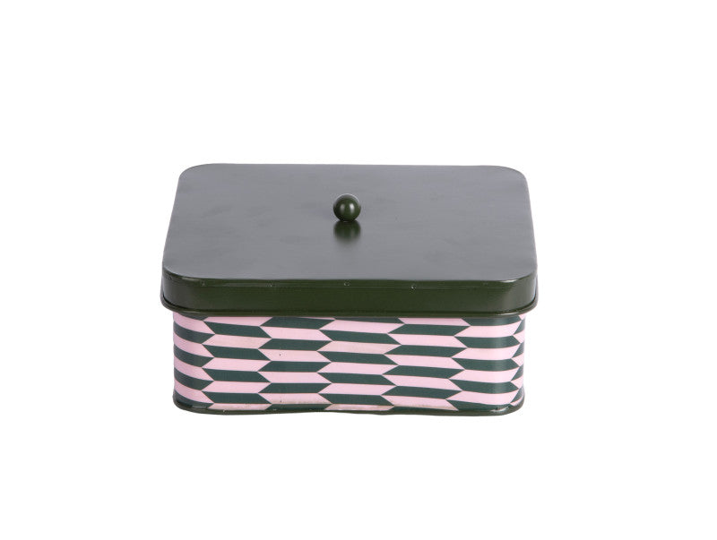 STORAGE BOX SALERNO - ALPINE GREEN/ SOFT PINK