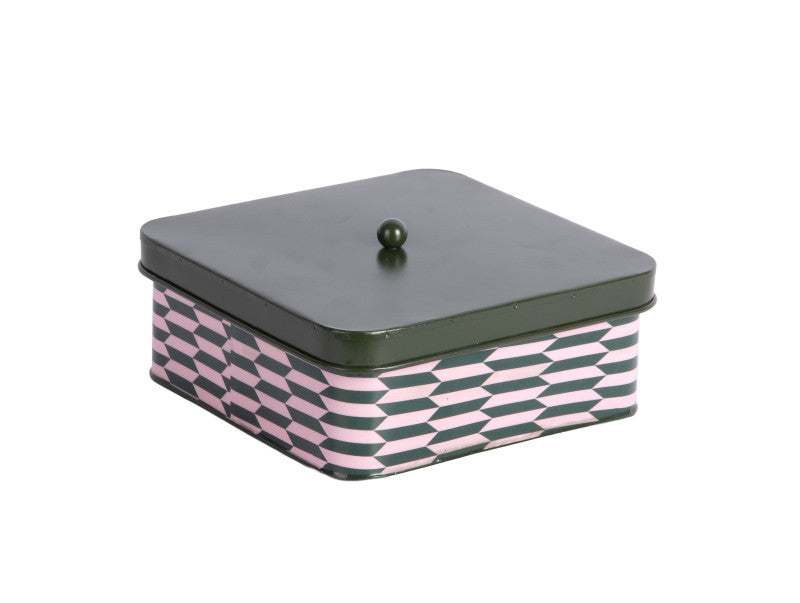 STORAGE BOX SALERNO - ALPINE GREEN/ SOFT PINK