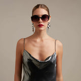 ZONNEBRIL MONICA - ZWART/ROZE