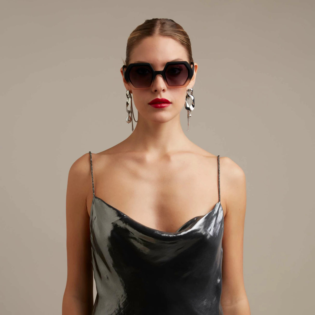 ZONNEBRIL EMMA - ZWART/ROZE