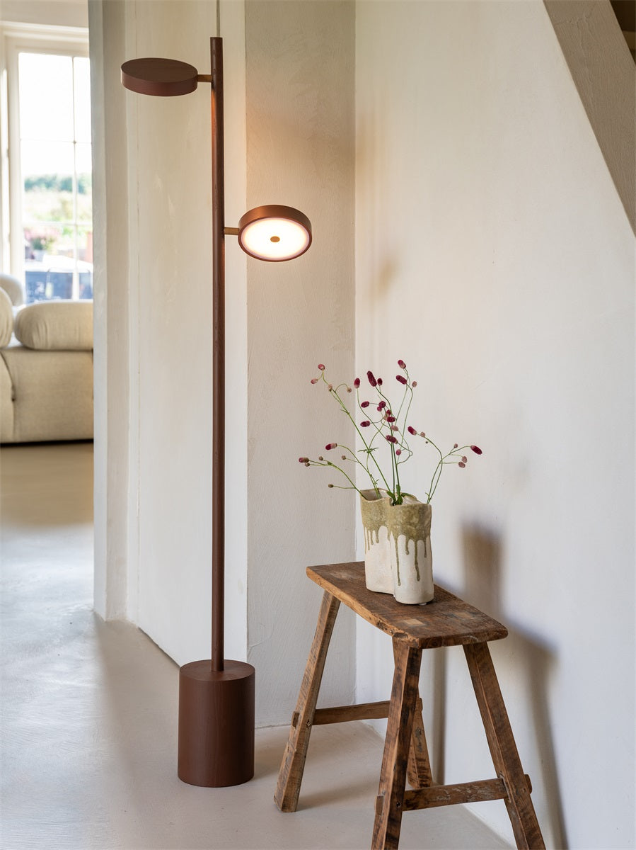 OKINAWA STAANDE LAMP - 2 SHADES - ASH TERRA BROWN