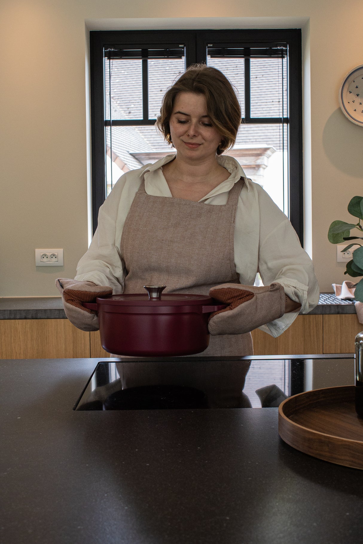 KEUKENSCHORT RUGA - OUD ROZE