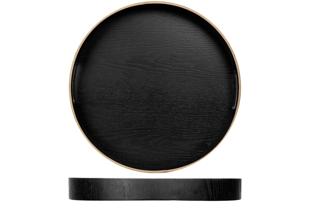 AURA - ROND DIENBLAD / ZWART
