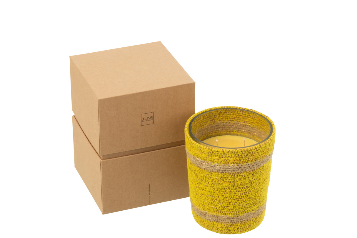 GEURKAARS MAND GEEL - MEDIUM