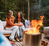BONFIRE VUURSCHAAL MET STAANDER - RVS