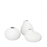 NONA WHITE - SET VAN 3 VAASJES