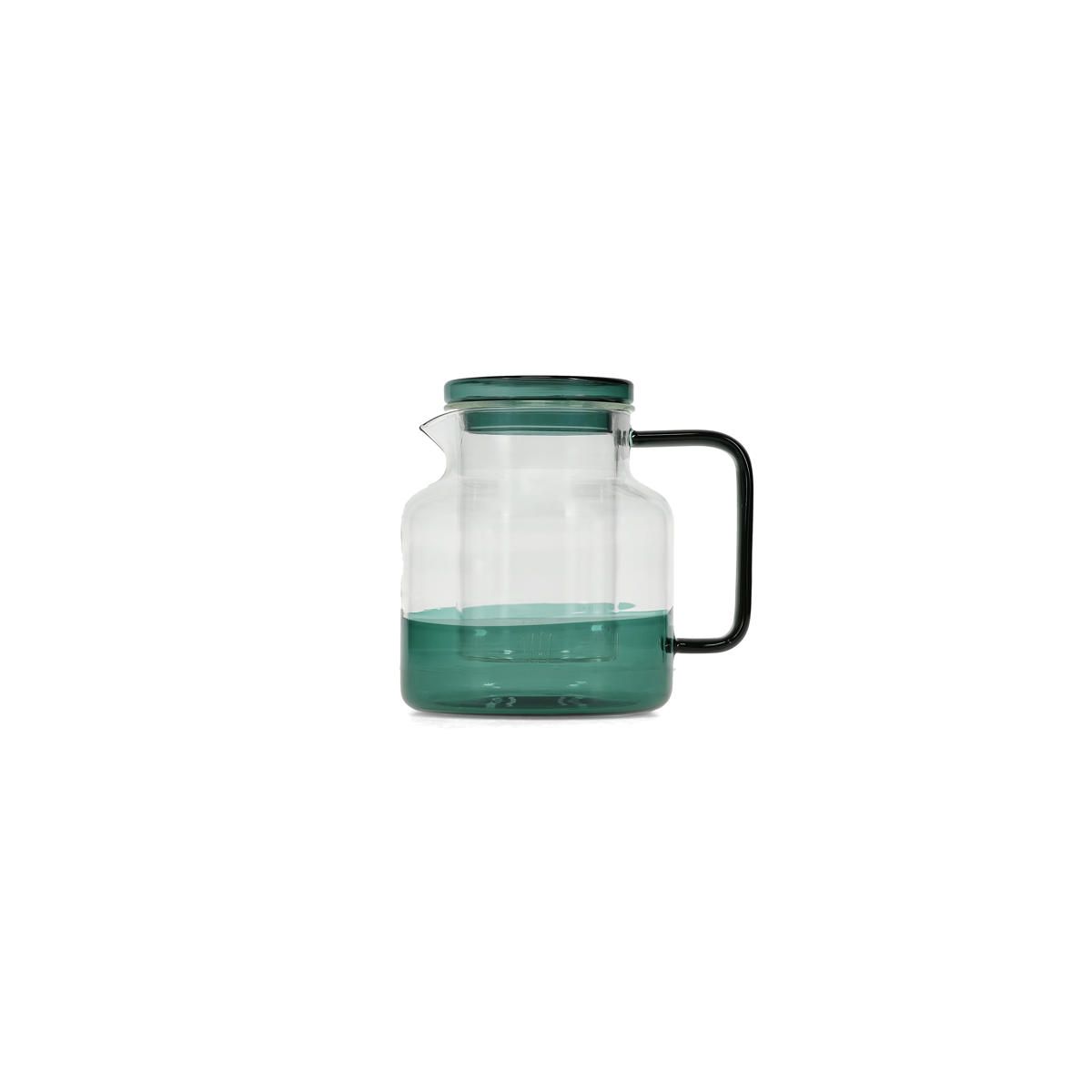LIV THEEPOT MET GLAZEN FILTER - GROEN