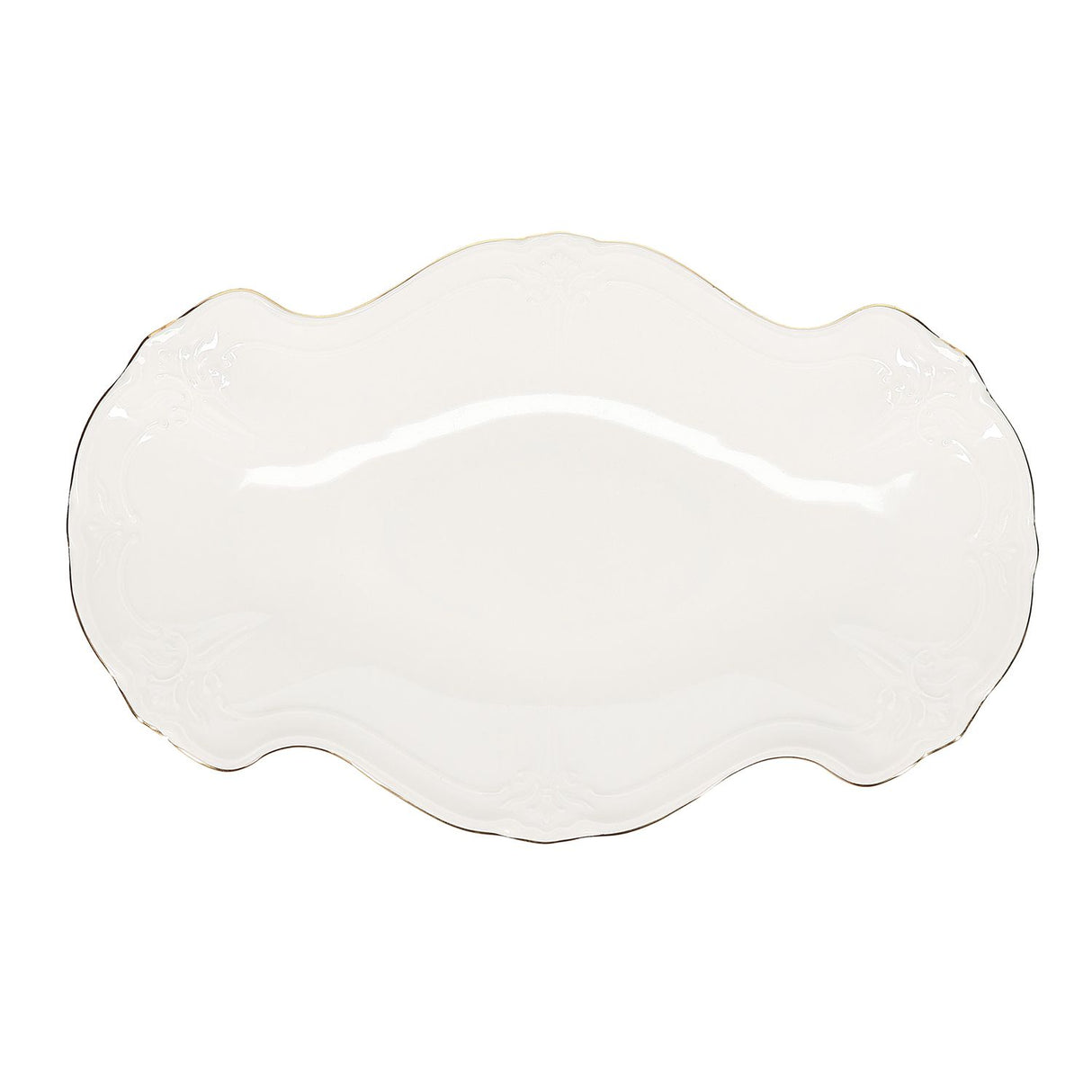 LARGE RETRO SERVEERSCHAAL - IVOOR GOLD