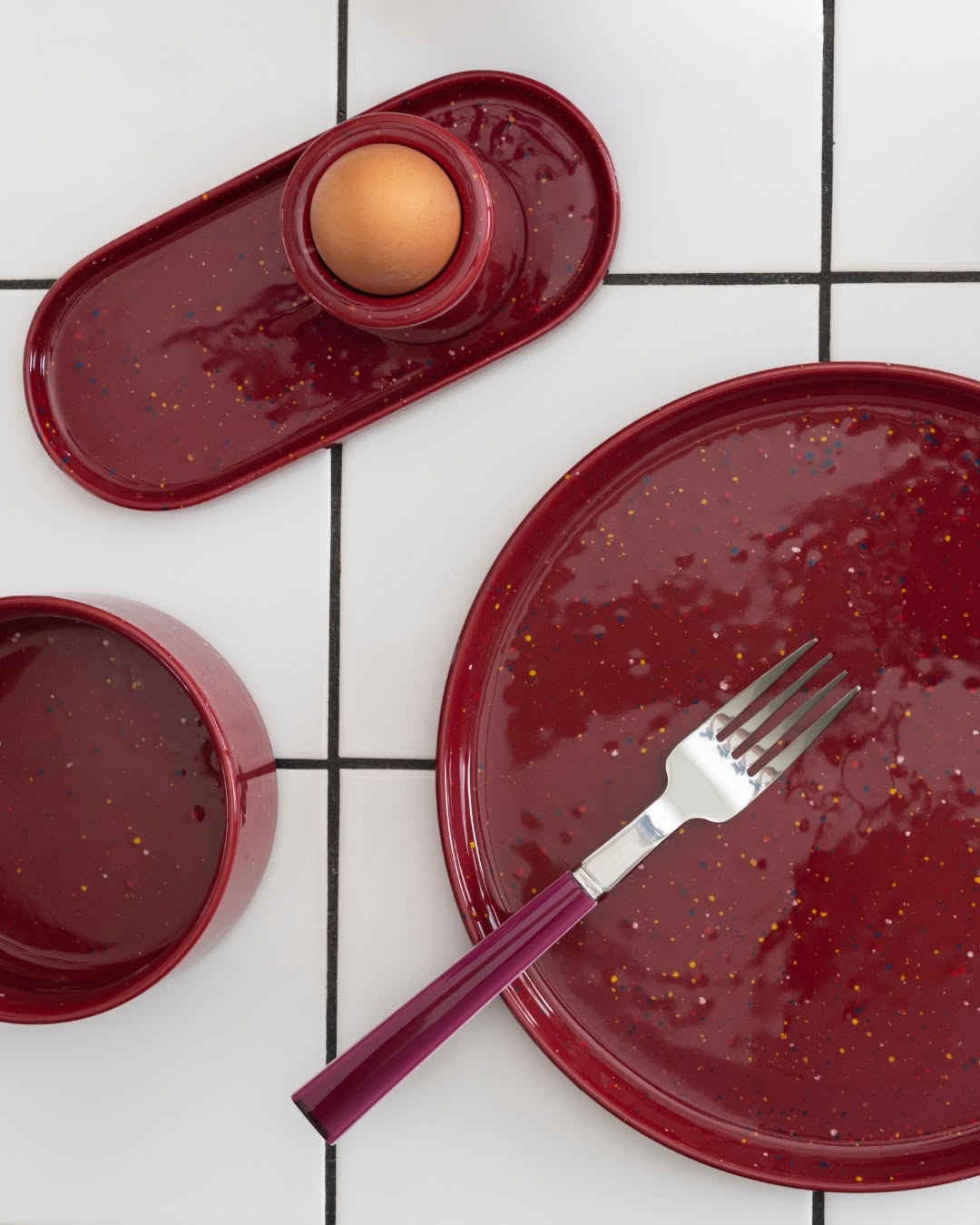 SERVEERSCHAAL FIKA S - BURGUNDY