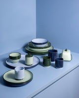 PLAT BORD 18 CM - DUO BLAUW