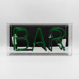 NEON SIGN "BAR" - GREEN