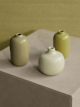 CEOLA SET VAN 3 MINI VAASJES - YELLOW