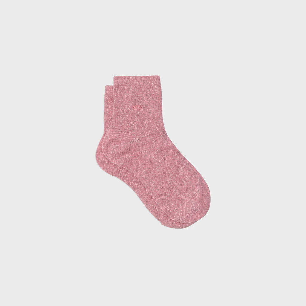 VROUWENSOKKEN - PEACH PINK GLITTER
