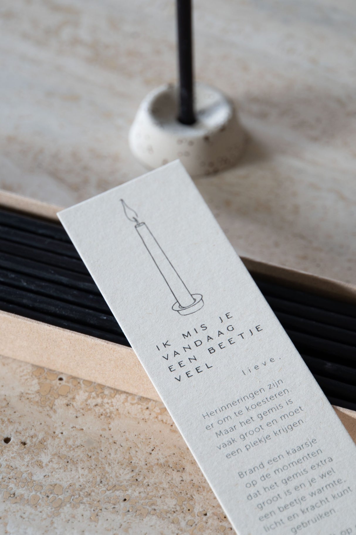 MINI MINDFUL MOMENT + 7 ZWARTE KAARSJES