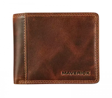 BRUIN LEDEREN PORTEFEUIILLE - COMPACT BILLFOLD