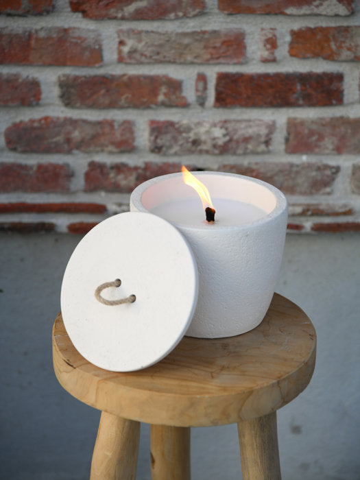 OLIVIER OUTDOOR CANDLE - WHITE