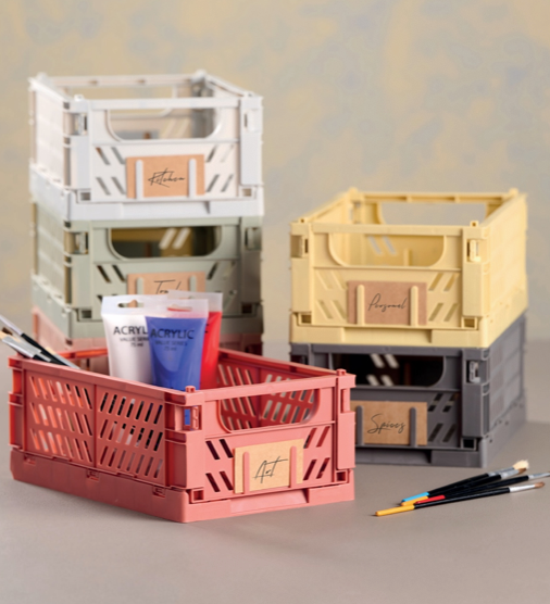 COLOUR CRATE - SMALL DUSTY WALNUT