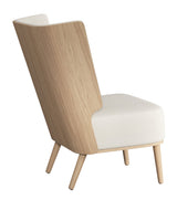 SERENA LOUNGE CHAIR - NATURAL OAK/WHITE BOUCLE