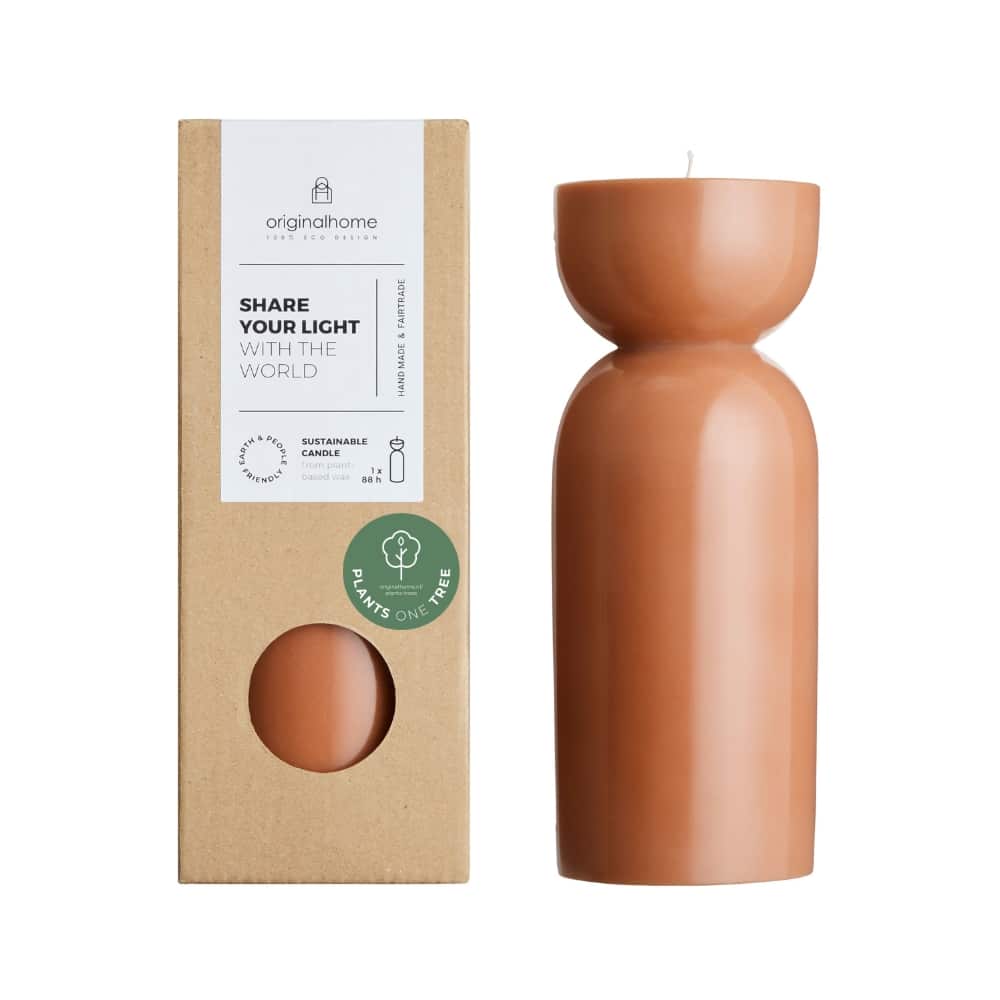 KAARS ORGANISCHE VORM  / COGNAC / MEDIUM