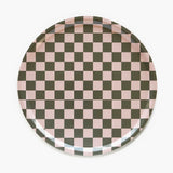 RONDE PLATEAU CHECKER - OLIVE