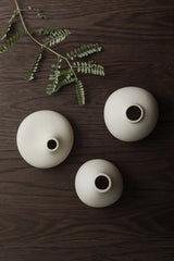 NONA WHITE - SET VAN 3 VAASJES