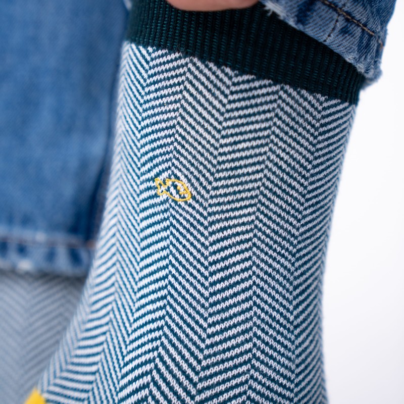 SOKKEN HERRINGBONE - EMERALD