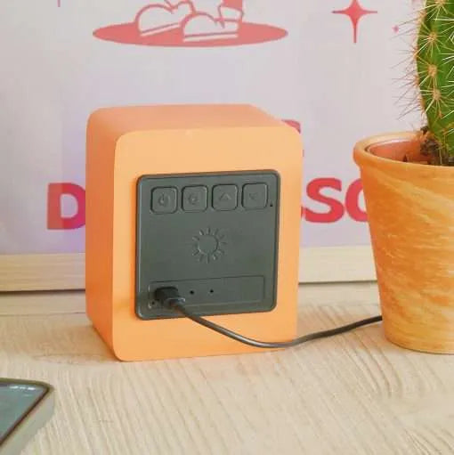 RISE PLAY - SPEAKER + ALARM CLOCK - ORANGE